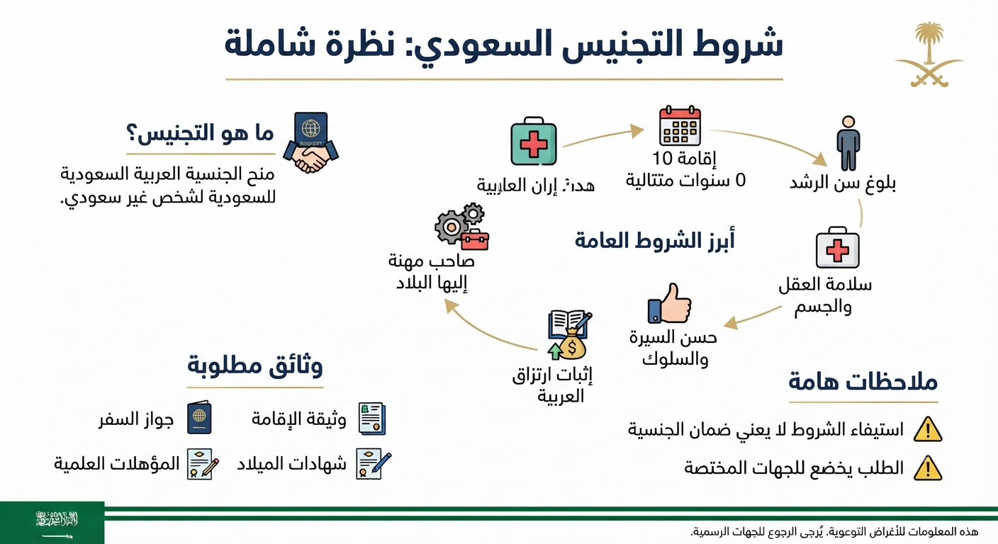 هل تنطبق عليك شروط التجنيس السعودي؟ الشروط والإجراءات