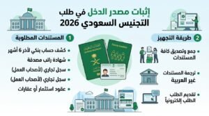 إثبات مصدر الدخل في طلب التجنيس السعودي 2026: المستندات المطلوبة وطريقة التجهيز