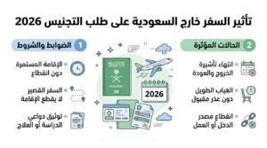 هل السفر خارج السعودية يؤثر على طلب التجنيس؟ 2026
