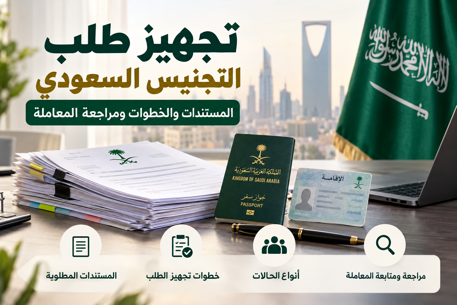 تجهيز طلب التجنيس السعودي 2026 والمستندات المطلوبة وخطوات مراجعة المعاملة